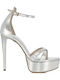Leather Silver Sandals