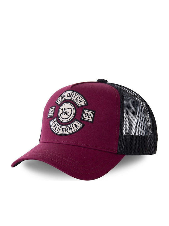 Biker Burgundy Mesh Trucker Von Dutch