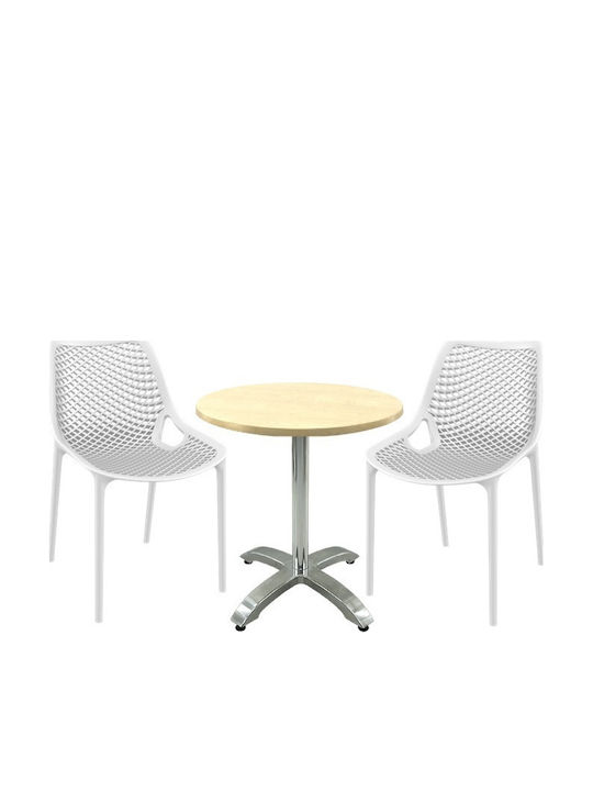 Set Sala De Mese Pentru Spații Exterioare Mici Maple 3 Piese MAPLE
