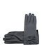 Blaue Damen Lederhandschuhe