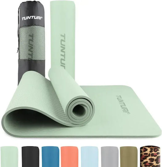 Tunturi Tunturi Trainingsmatte Pilates Grün mit Tragegurt (183x61cm)