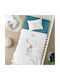 Borea Set Baby Sheets Crib Cotton Goodnight White 120x160cm
