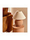 Seiya Ceramic Table Lamp for E27 Fitting with Orange Shade and Base