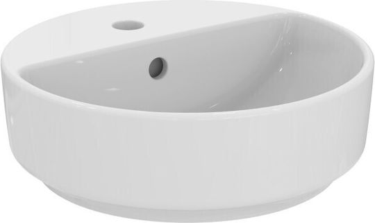 Ideal Standard I.life Επικαθήμενος Νιπτήρας Πορσελάνης με Μπαταρία 40x40cm Ideal Standard I.life Επικαθήμενος Νιπτήρας Πορσελάνης με Μπαταρία 40x40cm