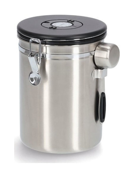 Zeller Coffee Jar with Lid Made of Brown Stainless Steel 2700ml