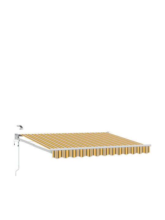 vidaXL Тента За Тераса С LED Жълта 3x2.5m