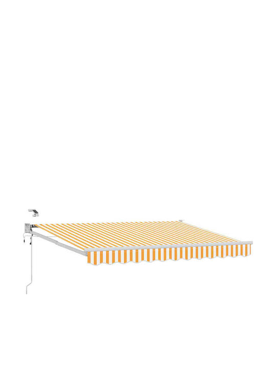 vidaXL Markise Terrasse mit LEDs Orange 3,5x2,5m