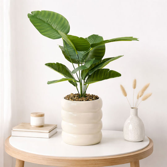Artificial Plant Pot 45cm A-s Poolside 214008 White Ceramic