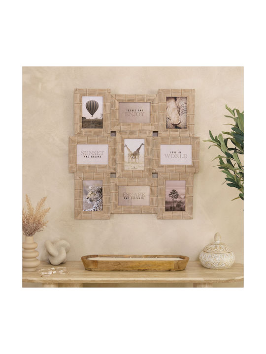 Isis Wall Photo Frame Plastic with Beige Frame