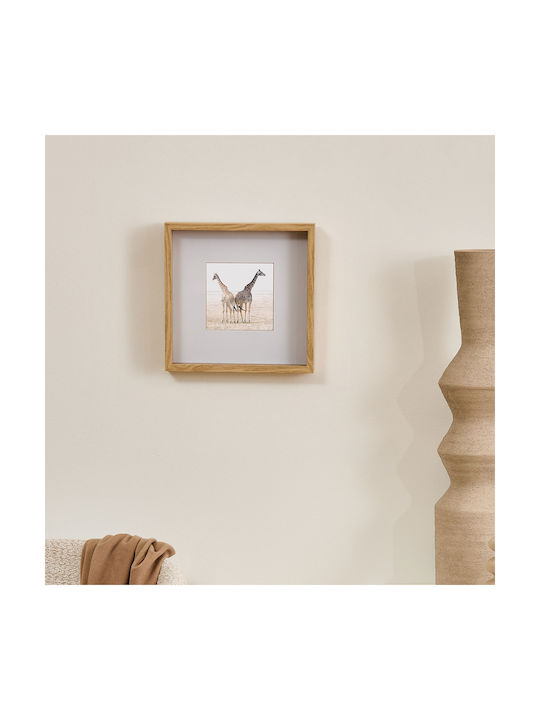 Axel Wall Photo Frame Wooden with Beige Frame