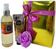 Set Eyup 150ml Eau De Cologne 50ml Cremă De Mâini Și Corp Din Gama Eyup Sabri-tuncer Săpun Cu Trandafiri În Cutie Elegantă Mov