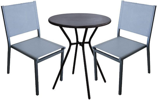 Dining Room Set for Small Outdoor Spaces Terrace 3 Pieces Raki