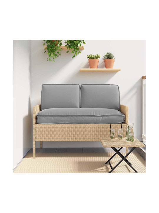 vidaXL Waterproof Garden Chair Cushion with Backrest Oxford Grey 3 Pieces