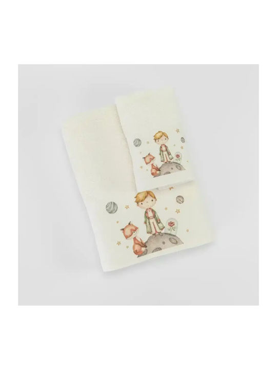 Borea Set of Baby Towels 2pcs Little Prince Ecr...