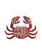 Decorative Crab Paper Rope Metallic Frame Red 43x5x30cm Kaemingk 873023-1 00056111