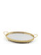 Domumart Wedding Tray Metallic Crystal With Mirror Gold