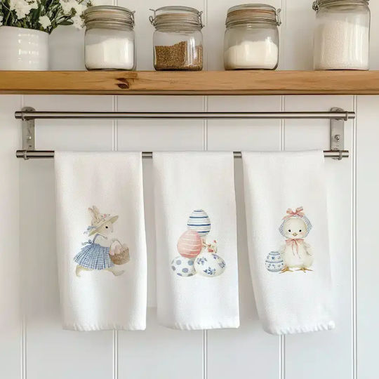 Borea Bunnybloom Geschirrtuch in Weißer Farbe 50x70cm 3 Stück Borea Bunnybloom Geschirrtuch in Weißer Farbe 50x70cm 3 Stück
