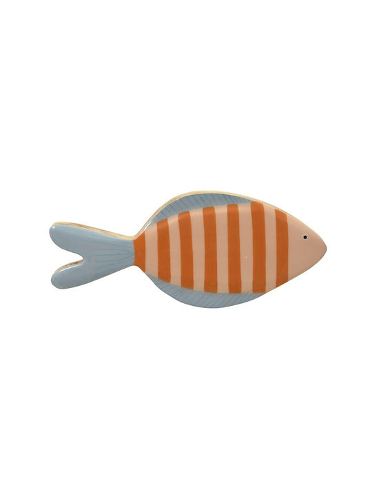 Kaemingk Handmade Orange Wall Decor Made of Wood 25.5x2.5x12cm