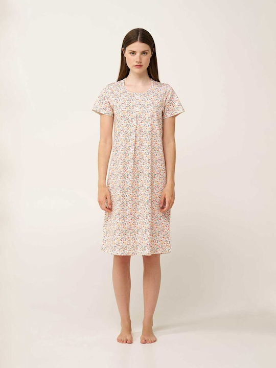 Vamp Summer Cotton Women's Nightgown Green Tea