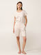 Vamp Vamp Damen Schlafanzug & Pyjamas Winter Baumwoll Bluse Monochrom