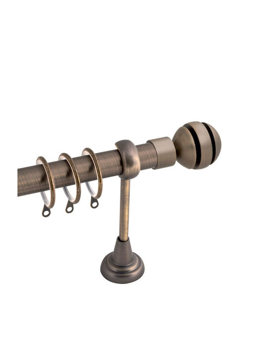 BetterHome Ausziehbare Metallische Vorhangstange Einzeln 140-250cm Bronze