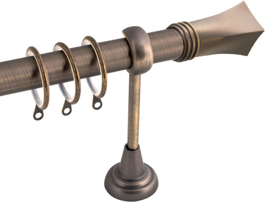 BetterHome Extendable Metallic Curtain Pole Single 140-250cm Bronze