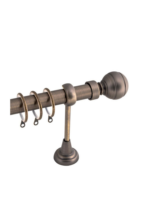 BetterHome Ausziehbare Metallische Vorhangstange Einzeln 140-250cm Bronze