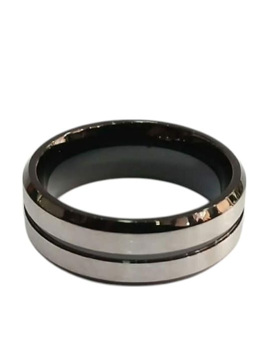 Kalliopi Silver Herren Stahlring
