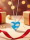 Sevastiana Necklace with Heart Design Blue