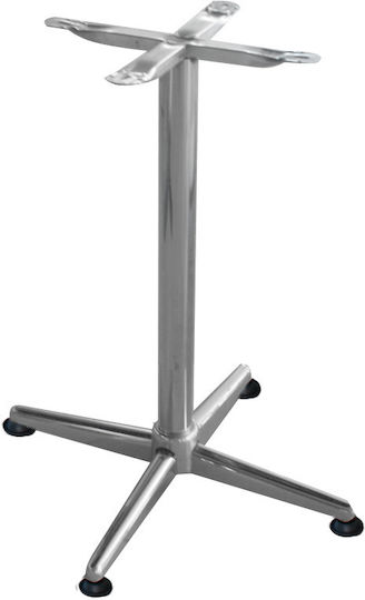 Raki Classic Βάση Τραπεζιού Μεταλλική Chrome 72cm