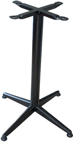 Raki Classic Βάση Τραπεζιού Μεταλλική Μαύρη 72cm
