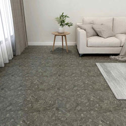 vidaXL Set Plastic Floor PVC with 55 Tiles 1.5m...