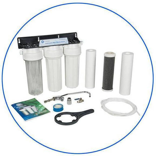 Aqua Filter Triple Under Sink Water Filter System FP3-K2