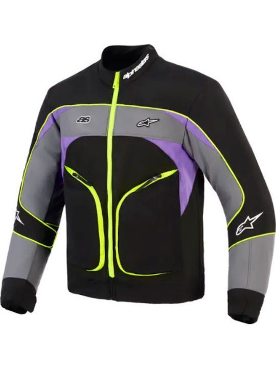 Alpinestars Unite Jachetă De Călărie Pentru Bărbați Vară Negru/Asfalt/Violet Alpinestars Unite Jachetă De Călărie Pentru Bărbați Vară Negru/Asfalt/Violet