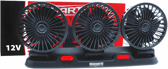 Einparts Triple 12v Car Fan Adjustable Modes