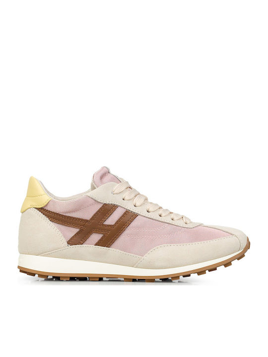 Hogan Allacciato H Γυναικεία Sneakers Μπεζ-ροζ