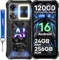 Lagenio Rhino 1 Pro (8/256GB) Устойчив Смартфон Черен