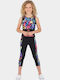 Kids Set with Leggings Summer 2 Pieces Leopard