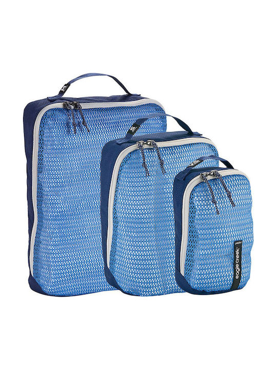 Eagle Creek Reveal Cube Set Xs S M Travel Cover Set 3 Pcs Aizome Blue Grey