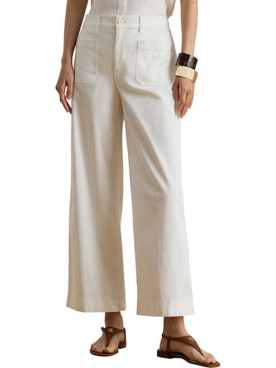 Women's Fabric Trousers White
