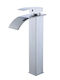 Landsh Mixing Sink Faucet Waterfall Tall Inox Silver