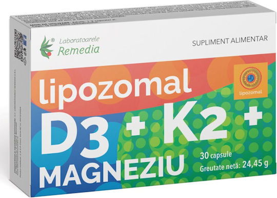 Remedia Liposomal D3+k2+Magneziu 50mg 1000ui 30 Capsule Energy