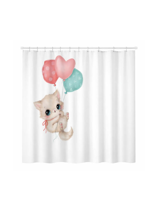 Landsh Shower Curtain 180x200cm White