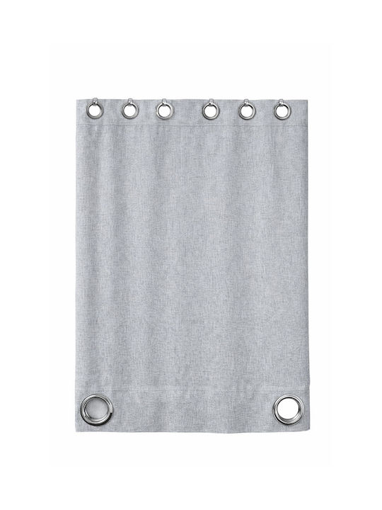 Landsh Fabric Shower Curtain with Grommets 180x200cm Light Gray