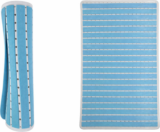 Landsh Anti-Slip Bathtub Mat with Suction Cups Blue 37x68cm