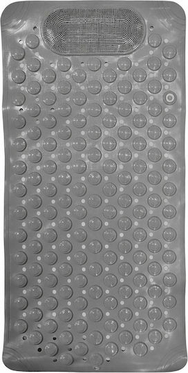 Landsh Anti-Slip Bathtub Mat with Suction Cups Gray 36x70cm