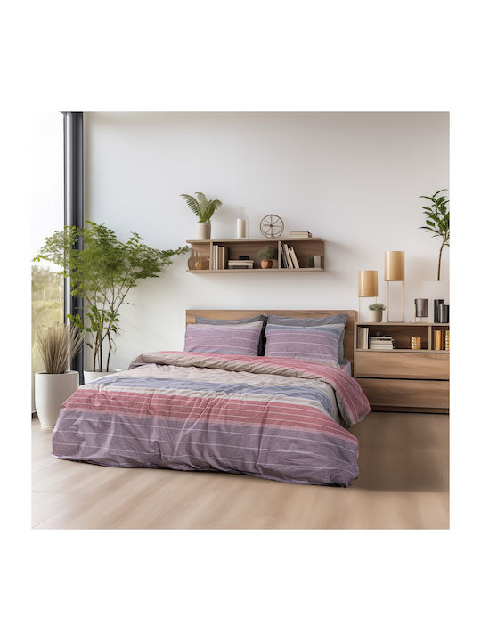 Beauty Home Σετ Πάπλωμα Μονό 160x230εκ. Glory Art 12371 Ροζ
