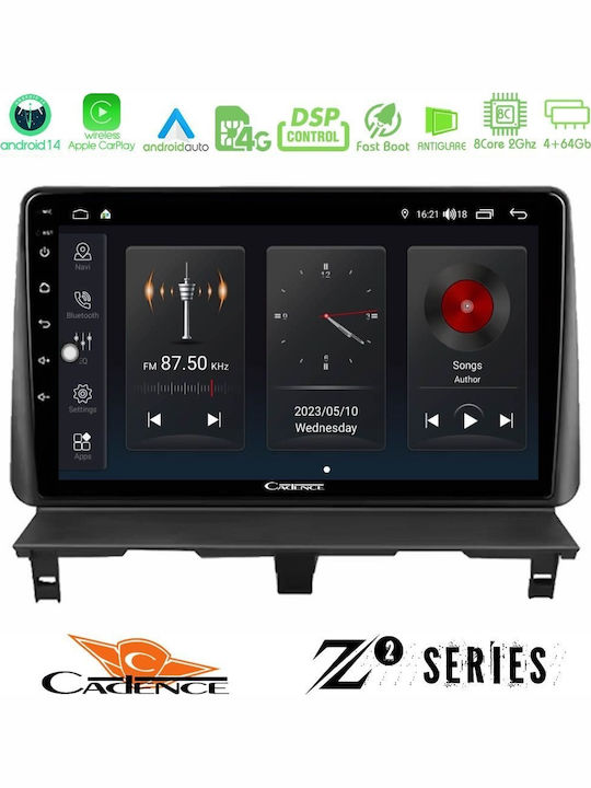 Cadence Car Audio System for Peugeot Partner Citroen Berlingo 2002-2008 Bluetooth USB WiFi GPS Apple CarPlay Android Auto with 9" Touch Screen