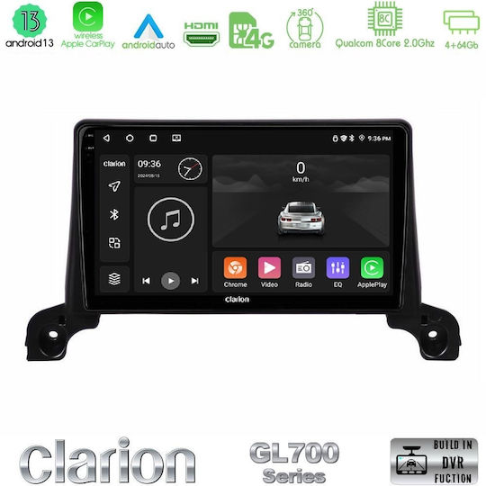 Clarion Автомобилна Аудио Система за Peugeot 3008 / 5008 2017-2023 (Bluetooth/USB/Вграден Wi-Fi/GPS/Apple CarPlay/Android Auto) с Touch Screen 9"