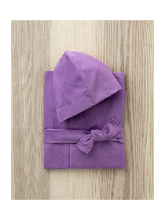 Nima Παιδικό Μπουρνούζι Purple με Κουκούλα